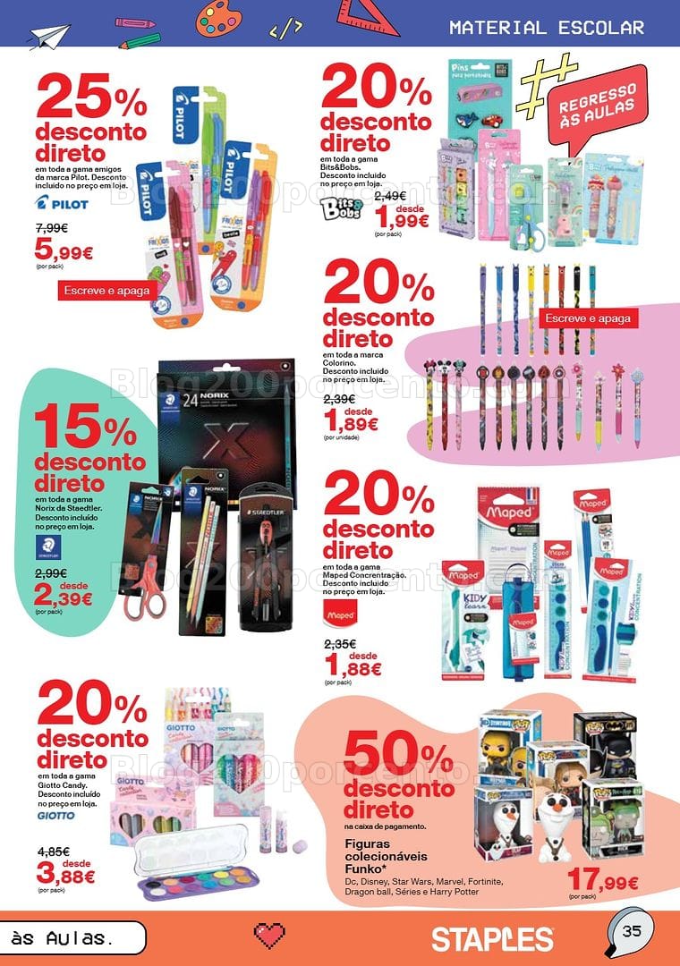 Antevisão Folheto STAPLES Regresso às Aulas Promoções de 17 agosto a 30 setembro
